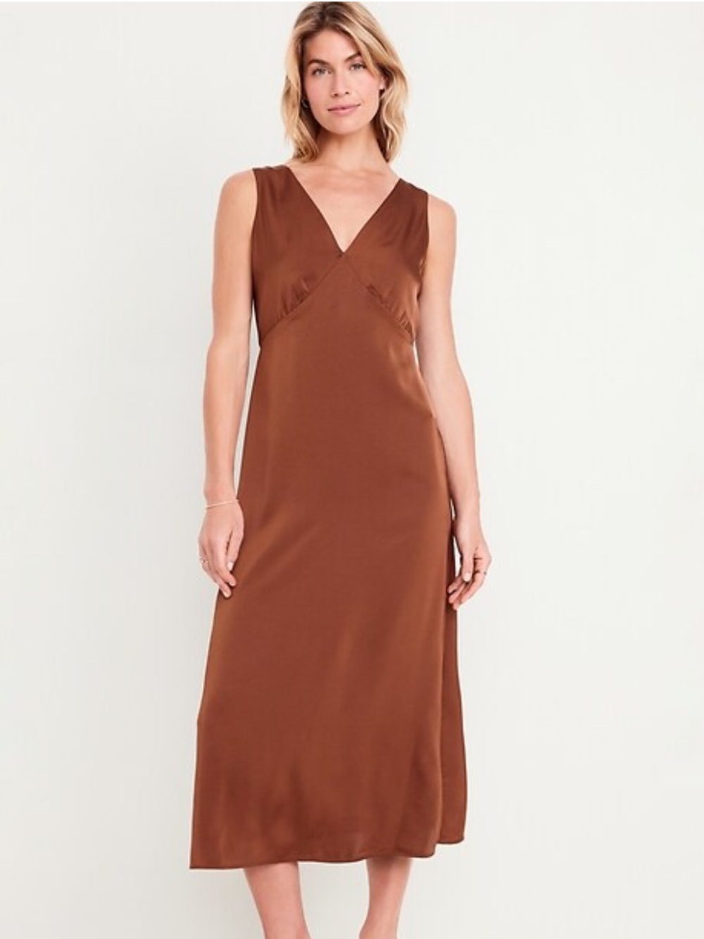 Old Navy Nwotchocolate Brown Size M Satin Cocktail Dress Boho